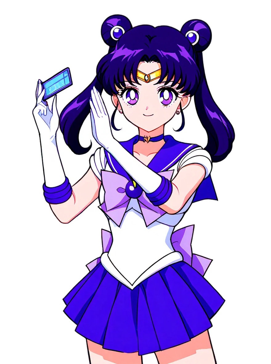 single character, full body, looking at viewer, anime style, simple background, white background