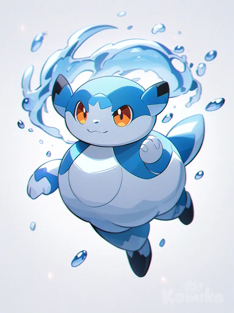 みずタイプ, かわいい, 強そう, 人間, ポケモン, single character, full body, looking at viewer, anime style, simple background, white background