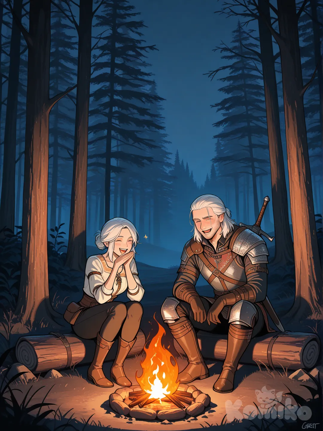 Ciri and Geralt