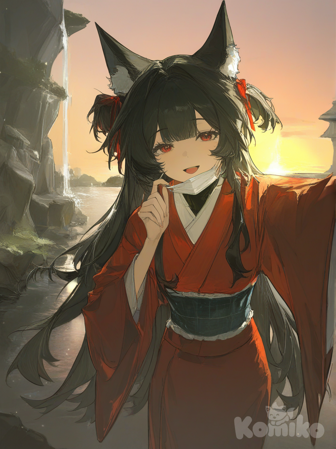 She was sick, but she's already recovering and is already out for walks.