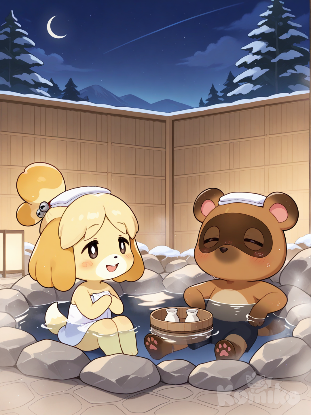 @Isabelle_(Animal_Crossing), @Tom_Nook_(Animal_Crossing), onsen