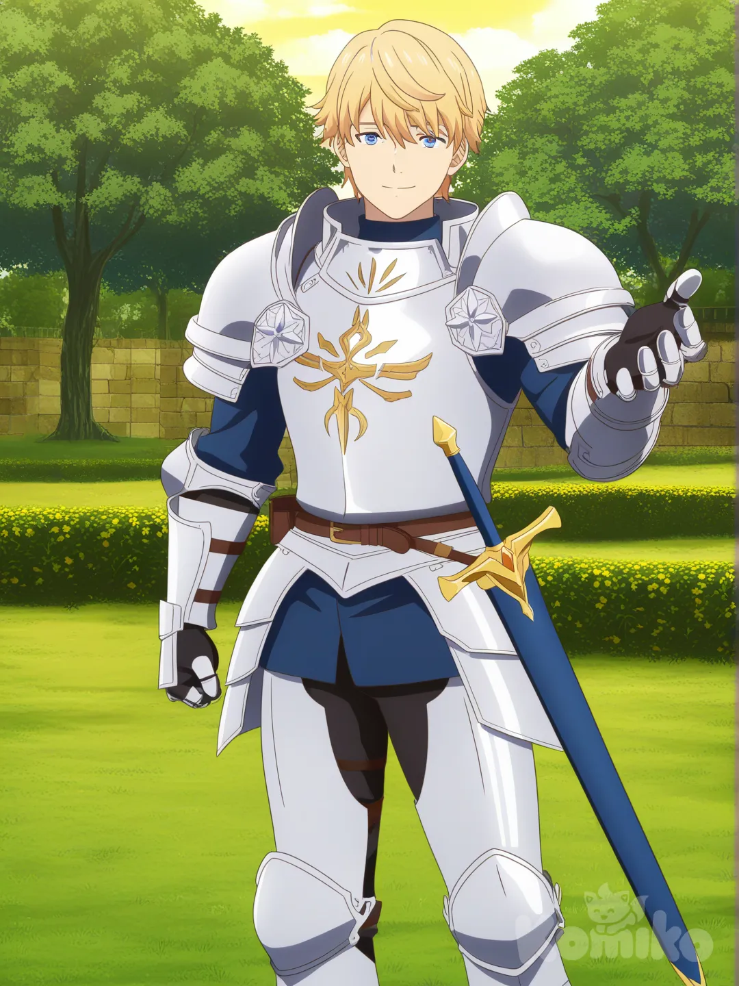 Knight servant pledge loyalty to their master