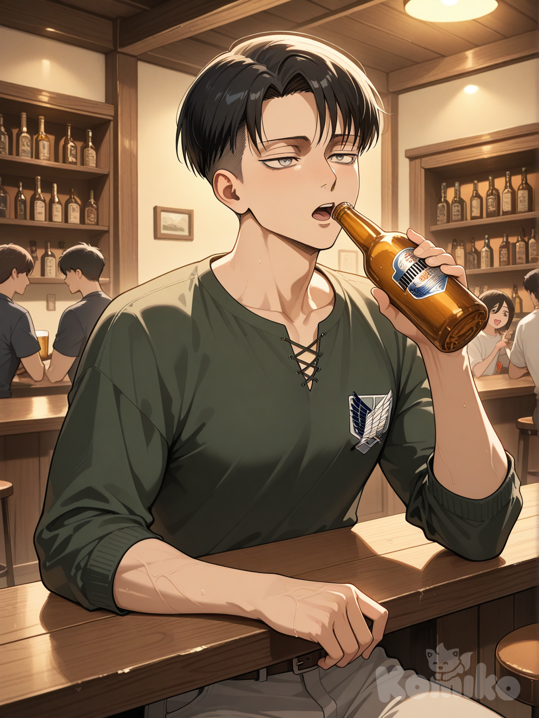 Levi cansado da semana, e bebendo no final de semana, "descansar que o homi num é de ferro".