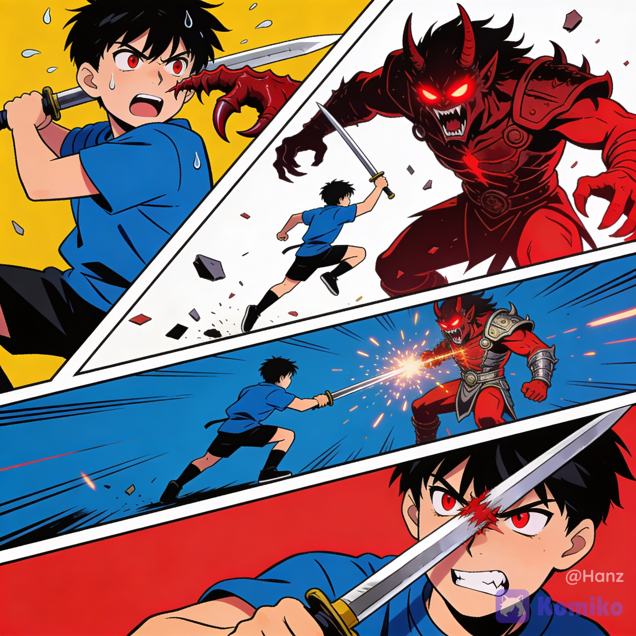 Fight to devil