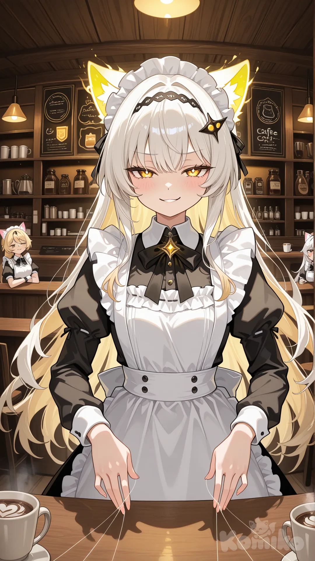 @elysia-9u5F ใส่ชุดเมด หูแมวrgb , cafe