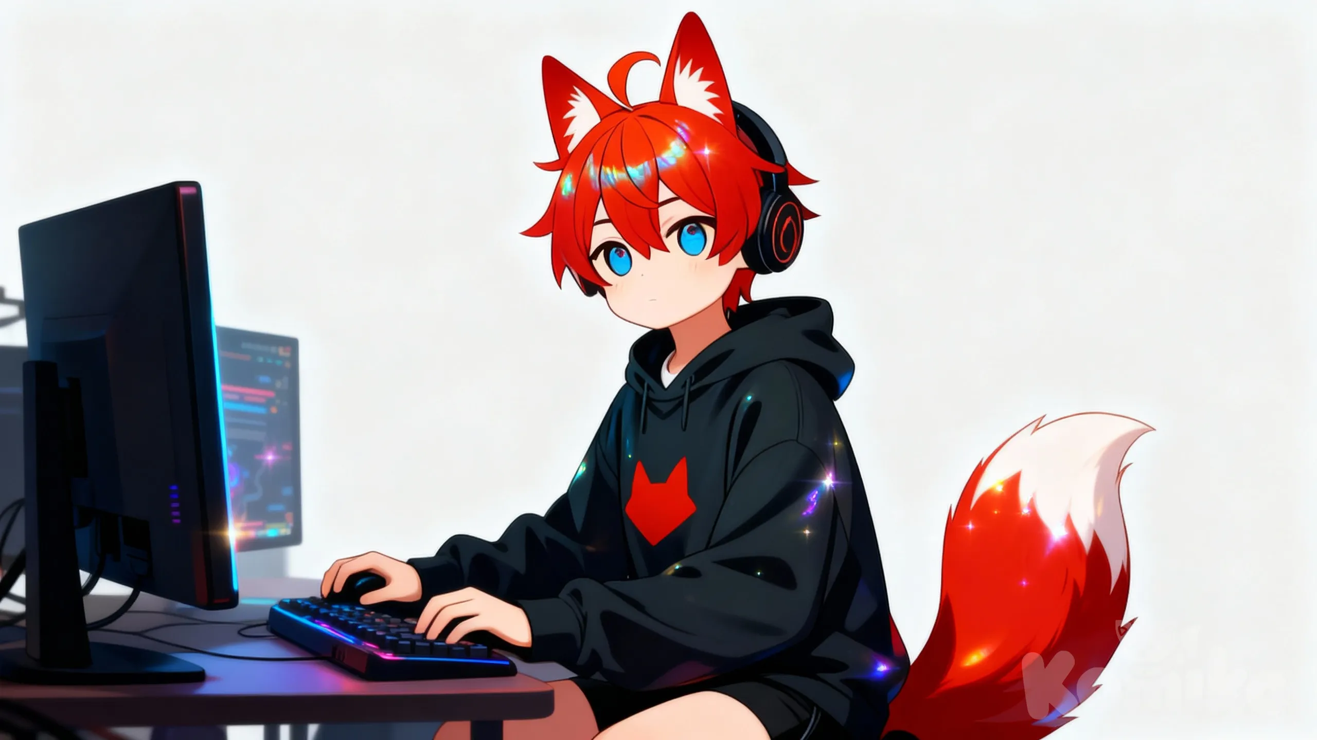 @lvhmaster-zI2N
Playing a computer video game, [iridescent-style]