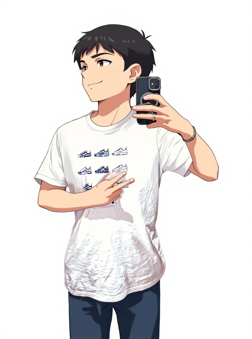 1boy, muscular, toned, young male, 18 years old, large penis, single character, full body, looking at viewer, anime style, simple background, white background