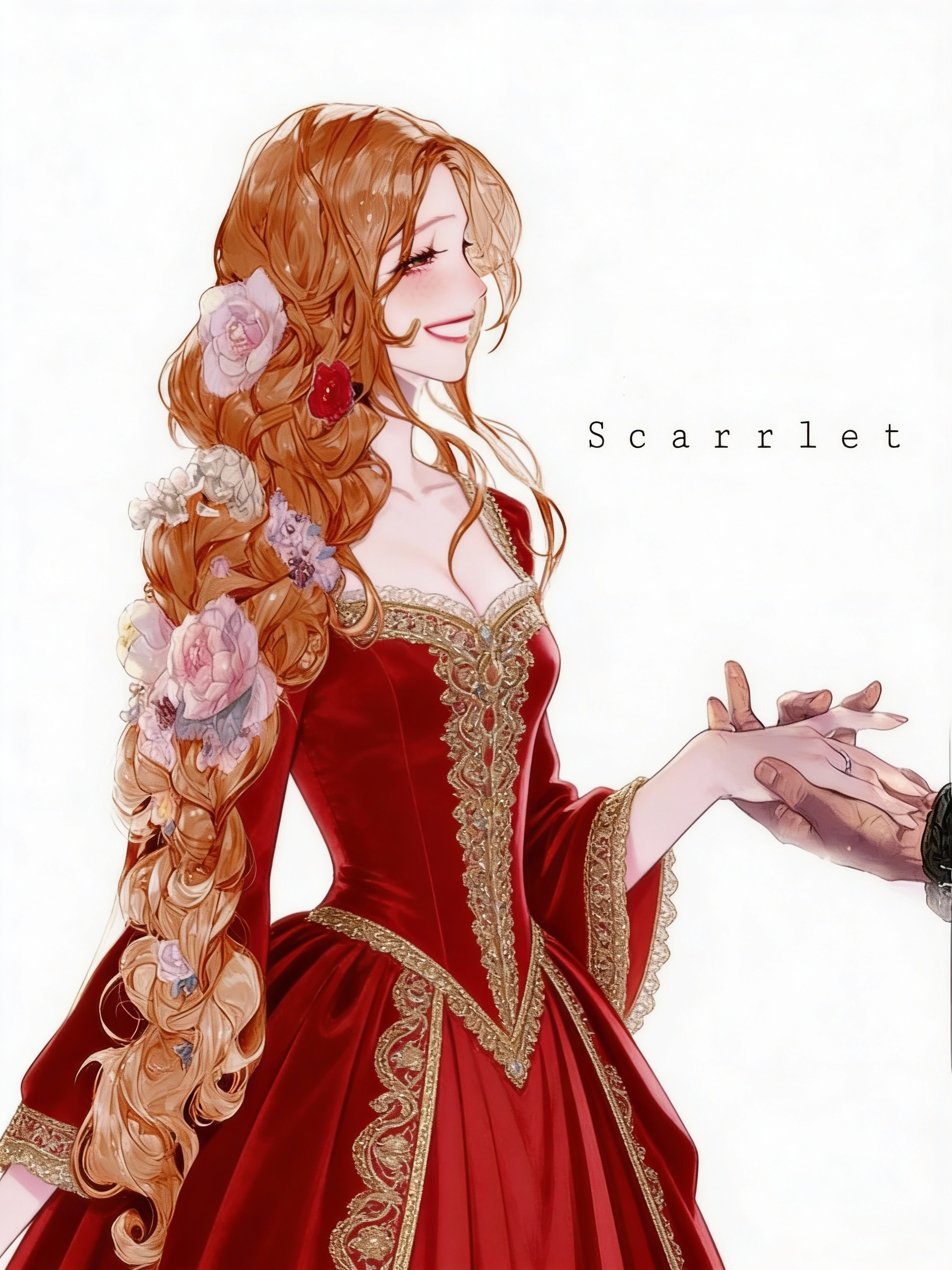 Game of thrones she is house of Lannister and red dress with gold trimmings