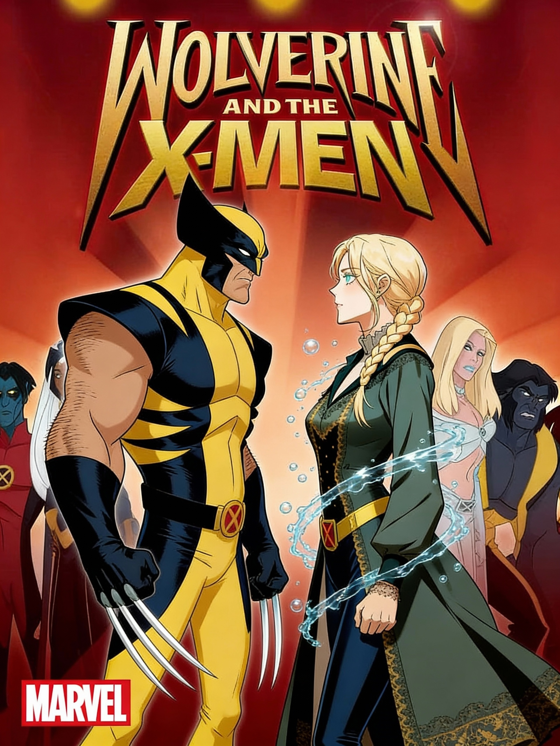 In Wolverine and the X-Men, she was a member of the X-Men before an attack that disbanded them a year ago. Logan, a.k.a Wolverine, came and asked to come back. She accepted with dignity as she returned to be an X-Men again. She wore her X-Men uniform, which was dark navy blue and yellow, and her hair was braided. Long dark green coat, and she has water power.
