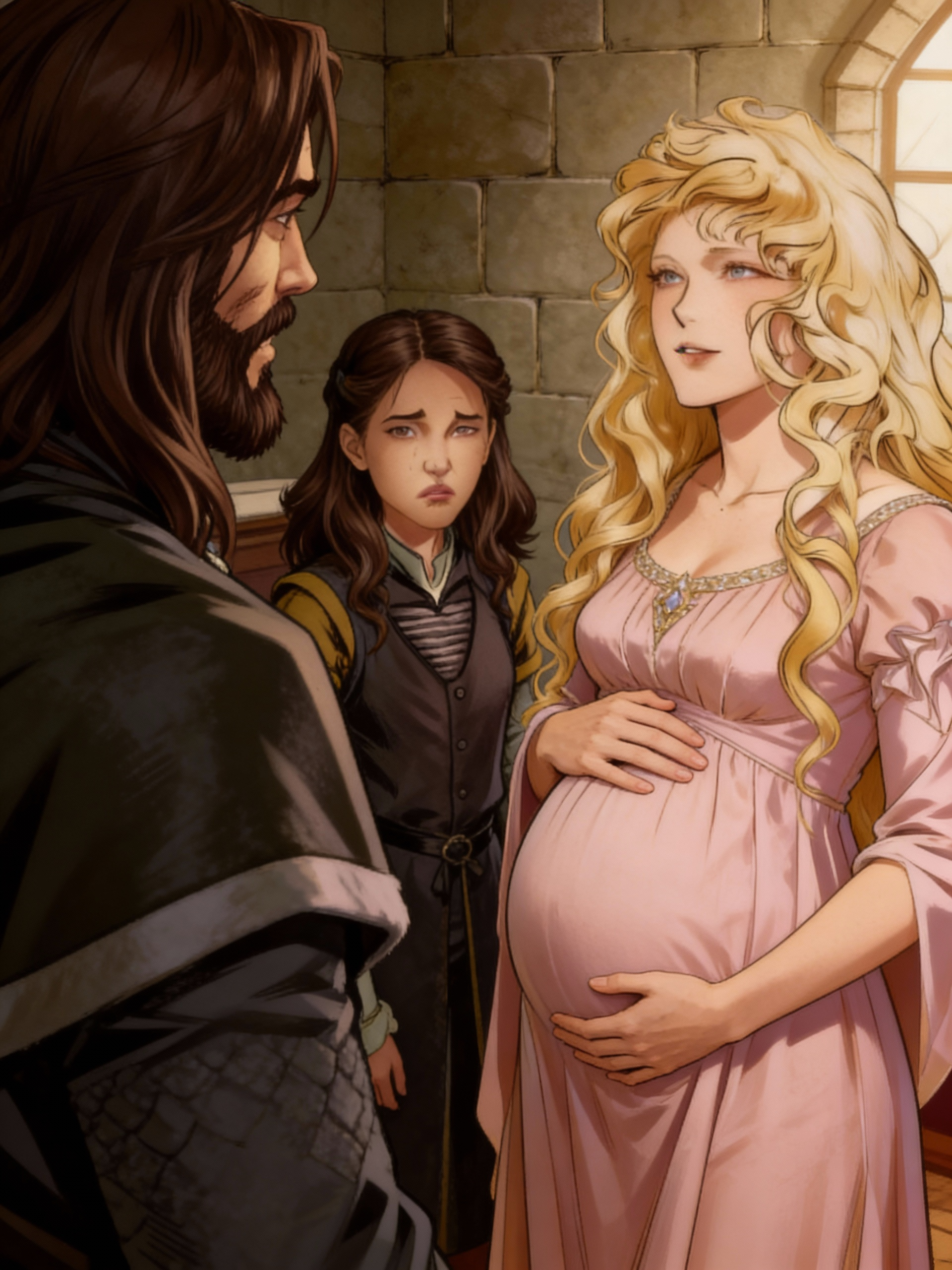 In Game of Thrones, Queen Contessa, who sat on her comfortable chair, rubbing her pregnant belly, is rather unsure, as Arya Stark, the second daughter of Edward Stark and Catelyn Tully, is the only one who looks like Stark. After all, she recalled the face of Lyanna Stark from years ago. Eddard Stark talks to the queen.