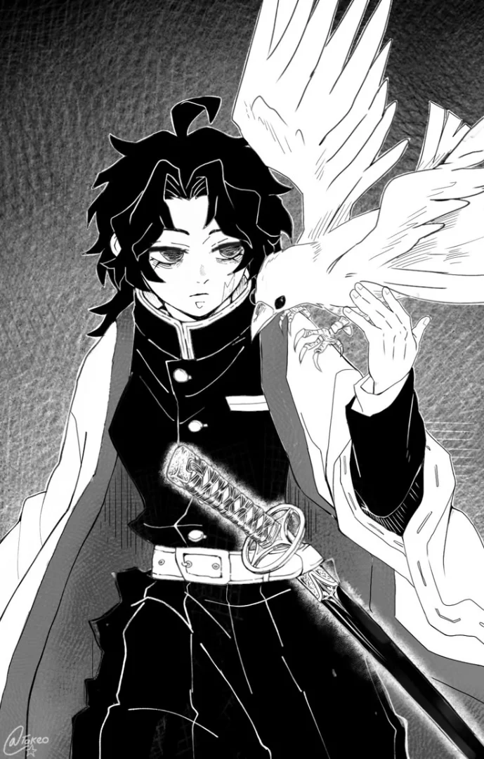 1boy, Slayer style, original character, teenager, single character, full body, looking at viewer, anime style, simple background, white background