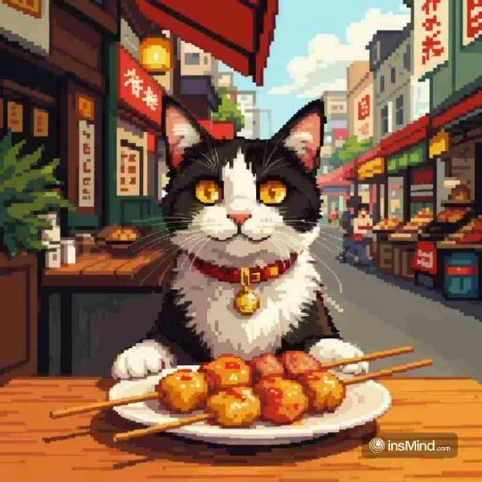 ASMR Kucing Makan Sate