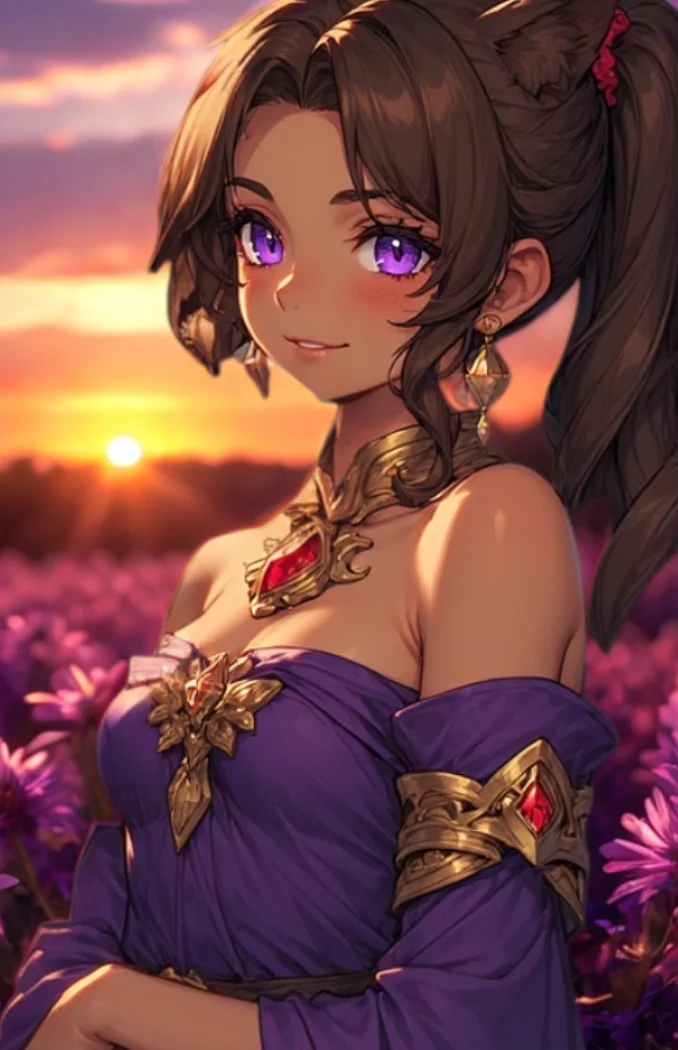 MY OC: Katzukill in a field of flowers 