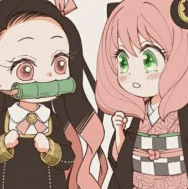 my Nezuko and Anya in others clothes