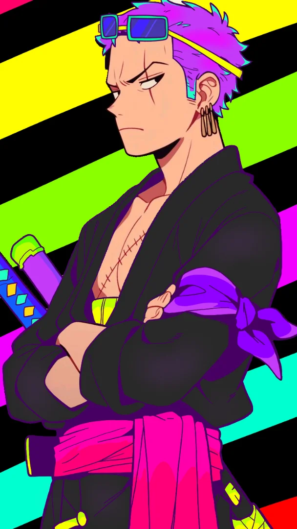 i turned Zoro into a CYBERPUNK PIRATE-