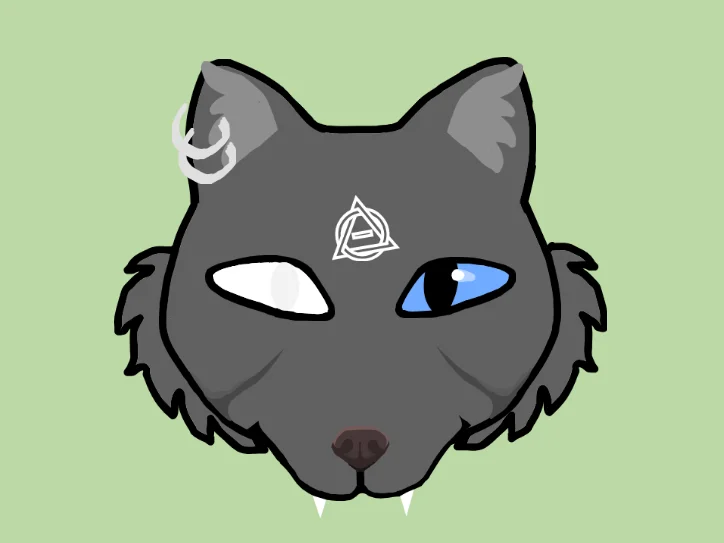 Gray wolf therian mask