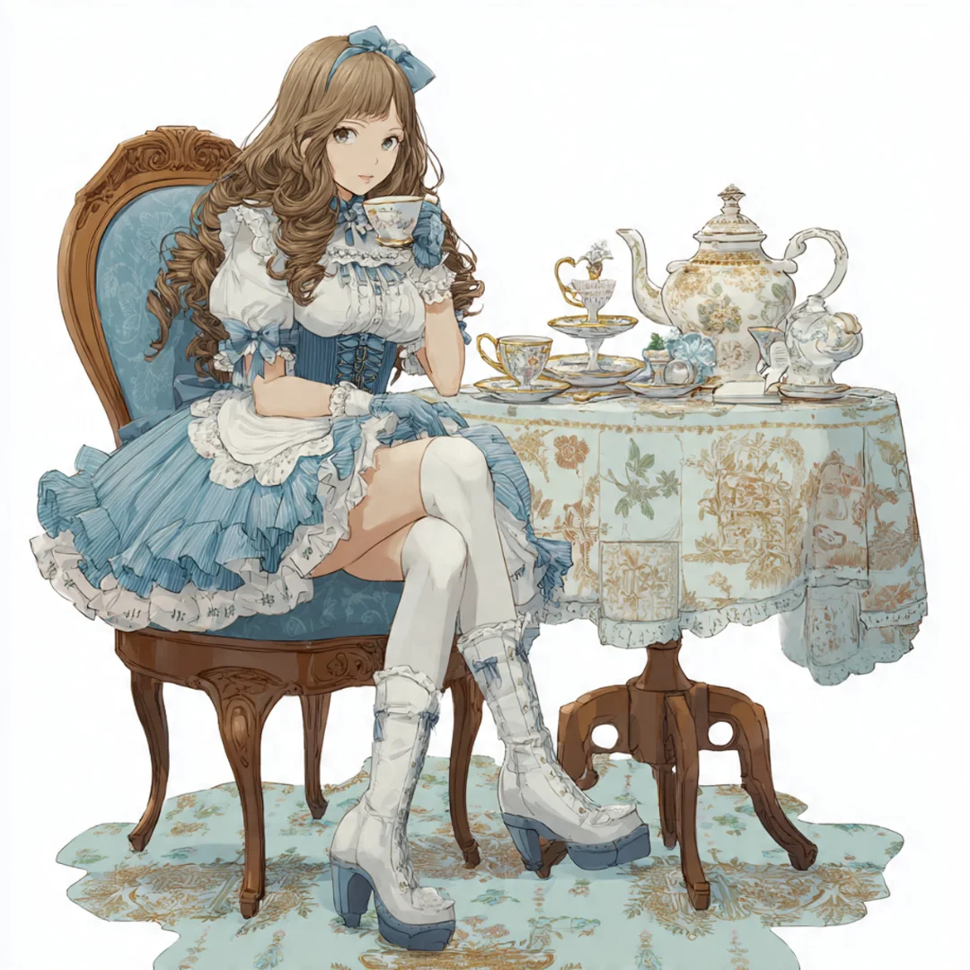 1girl, anime, manga, full body, female, boots 