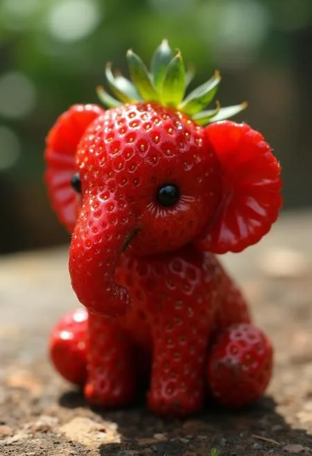 Straberry elephant baby