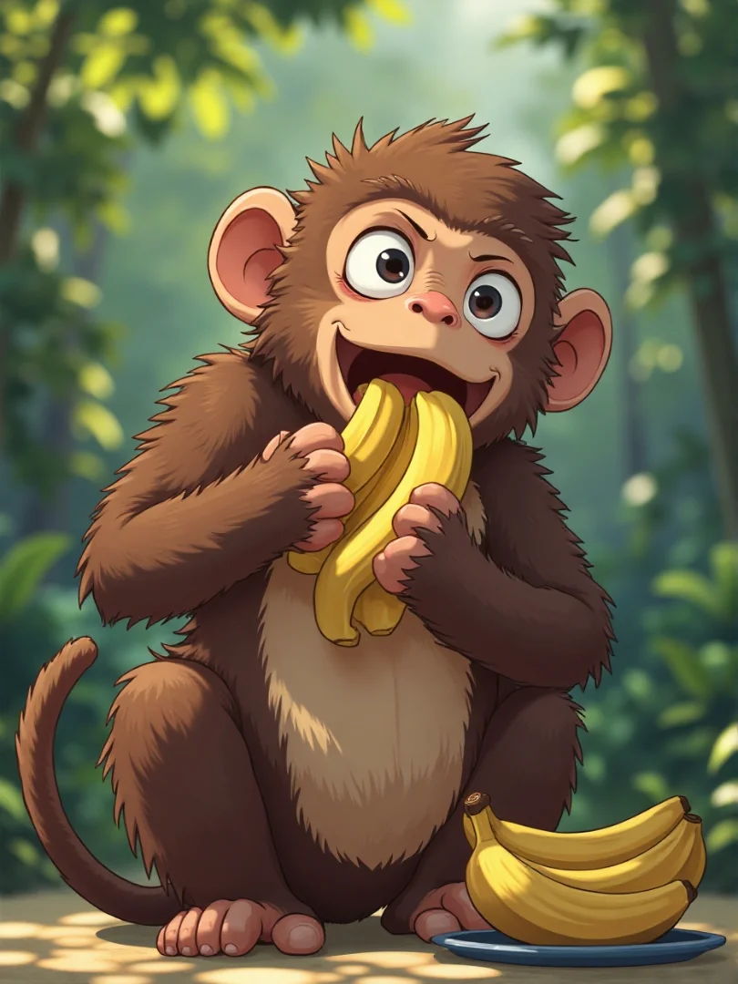 Monkey eat bananas