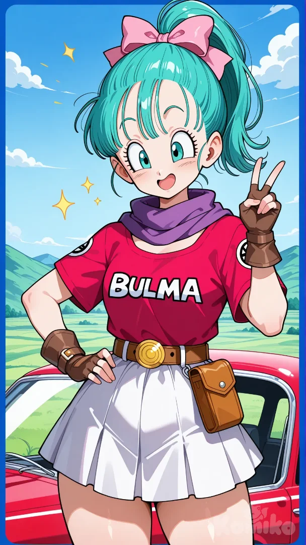 Seni AI: @Bulma(dragon ball),A young anime-styl... | KomikoAI