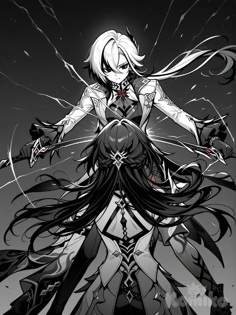 Арлекино сражается с Ахерон 