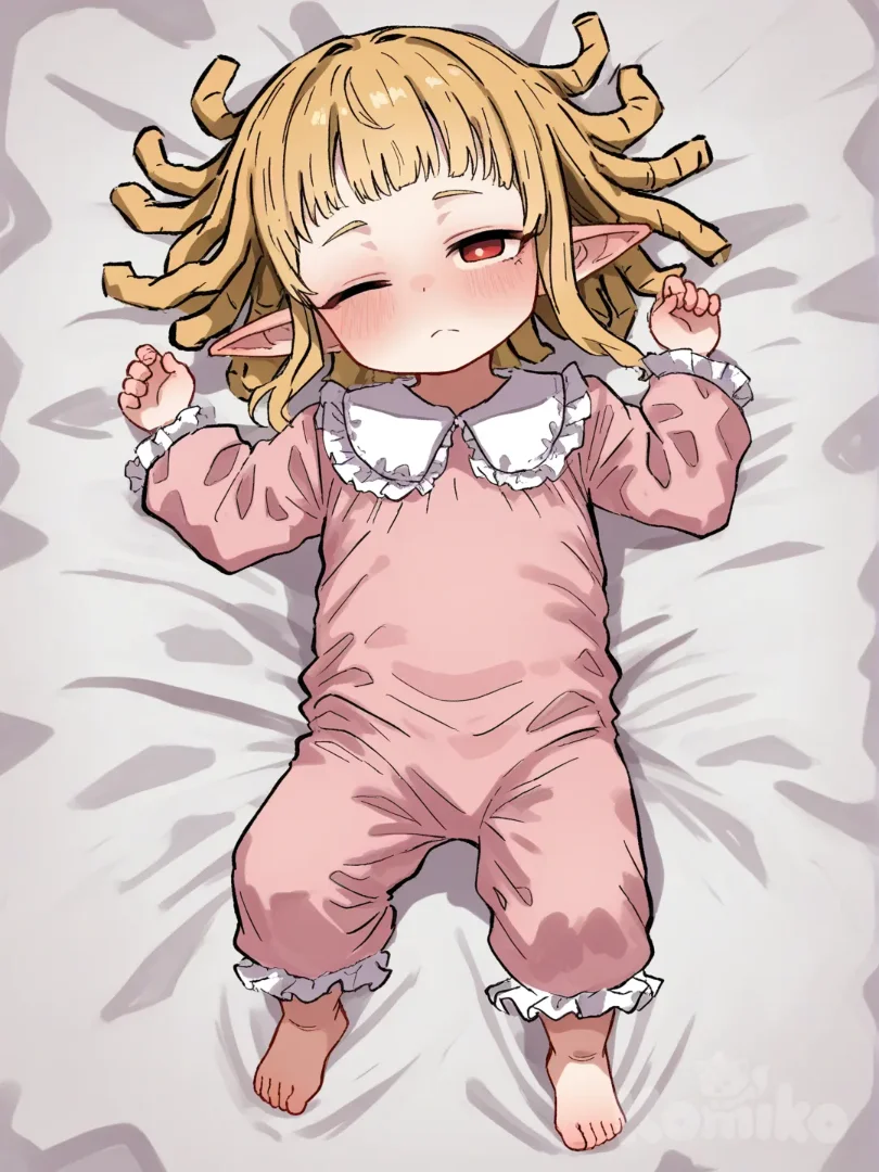 This little girl's name is Toshi, she's an elf, she's only 1.5 years old, she was abandoned by her parents because she has a very serious illness that is incurable, it's brain death. She's not very deadly, but she's not nice, she's an orphan who was taken to an orphanage for the disabled.