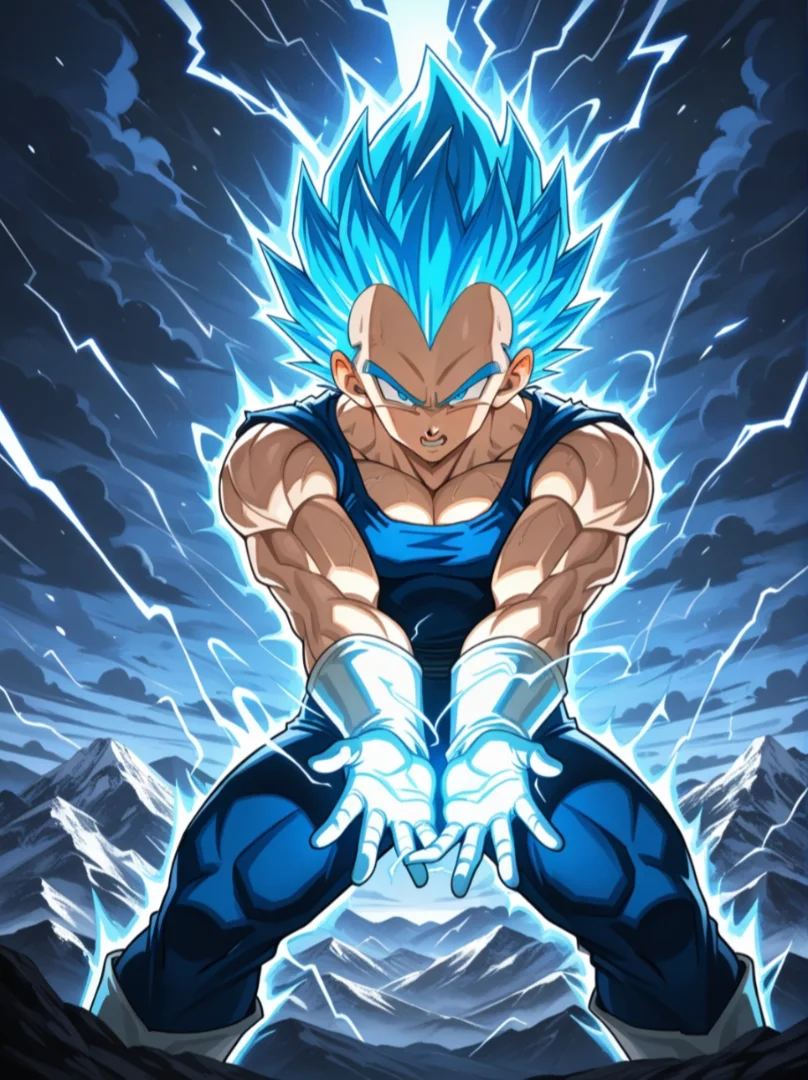 vegeta super sayan blue