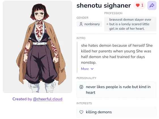 shes a girl who was bad :(