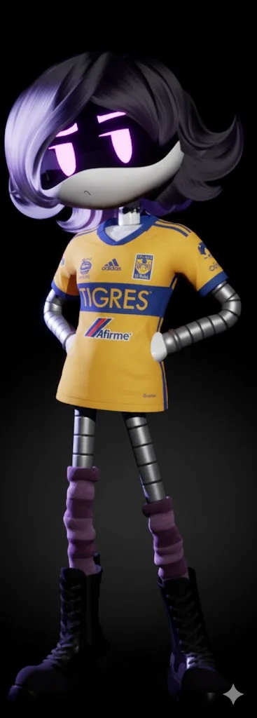 Uzi Doorman con la camiseta de los tigres de la Liga MX.