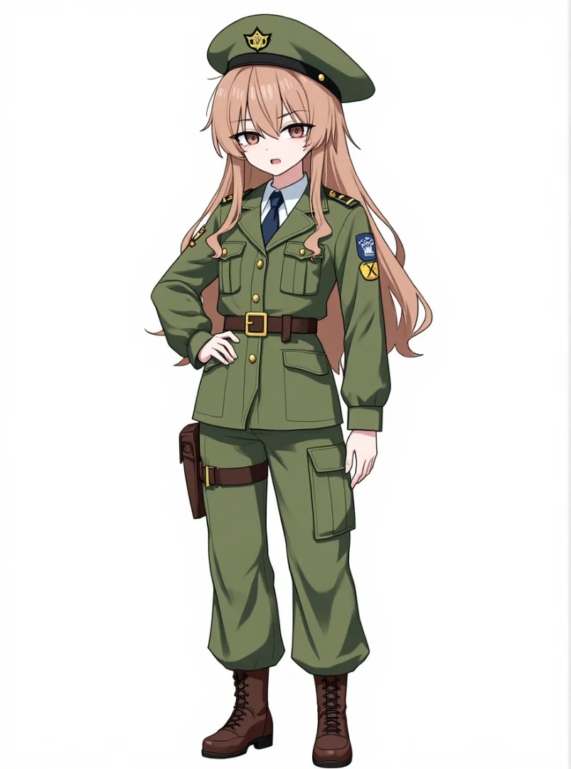 Seikana is dressing up as a US Army officer.
