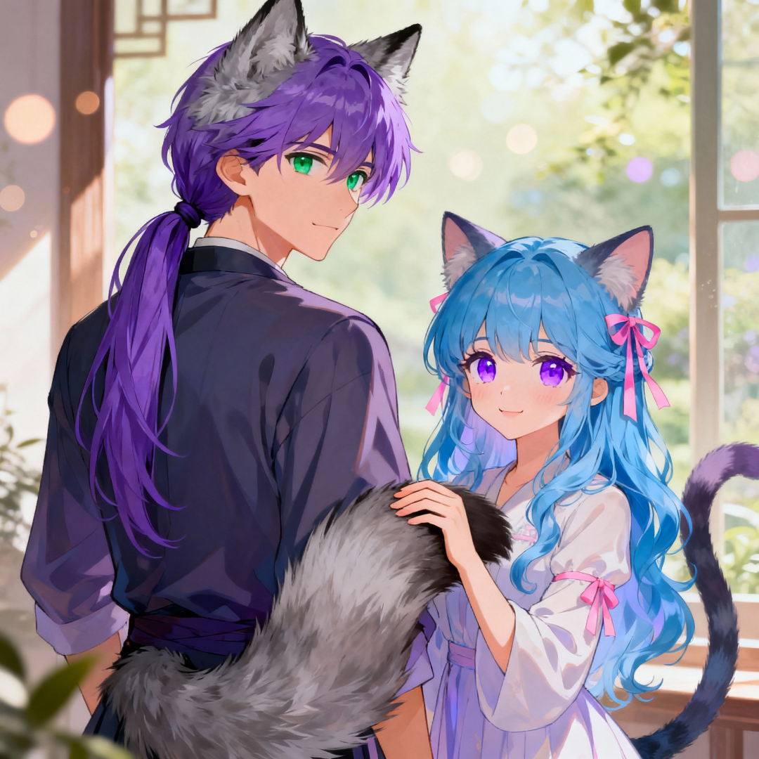 Cat ears and fluffy tails