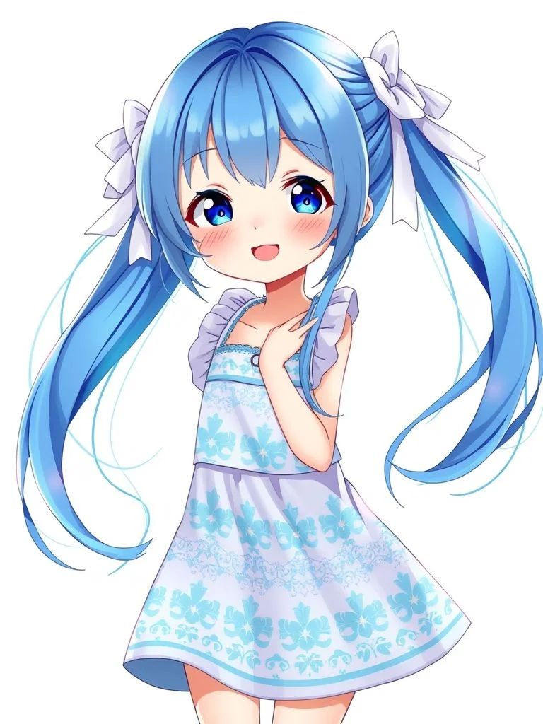 Cute anime girl illustration