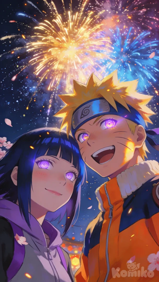 Naruto Uzumaki and Hinata Hyuga New Year Eve