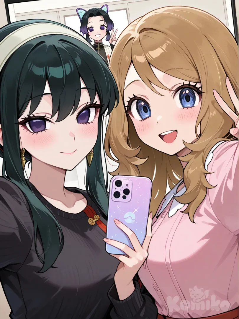 serena, yor, shinobu