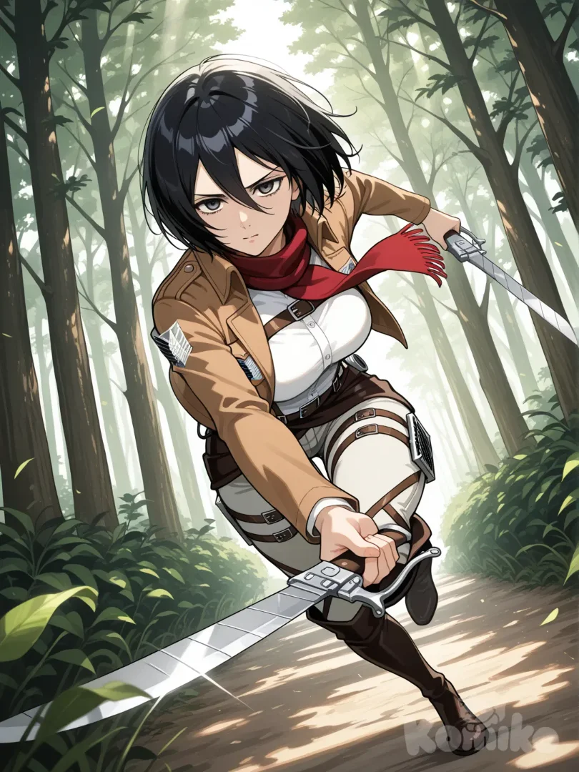 Mikasa in action