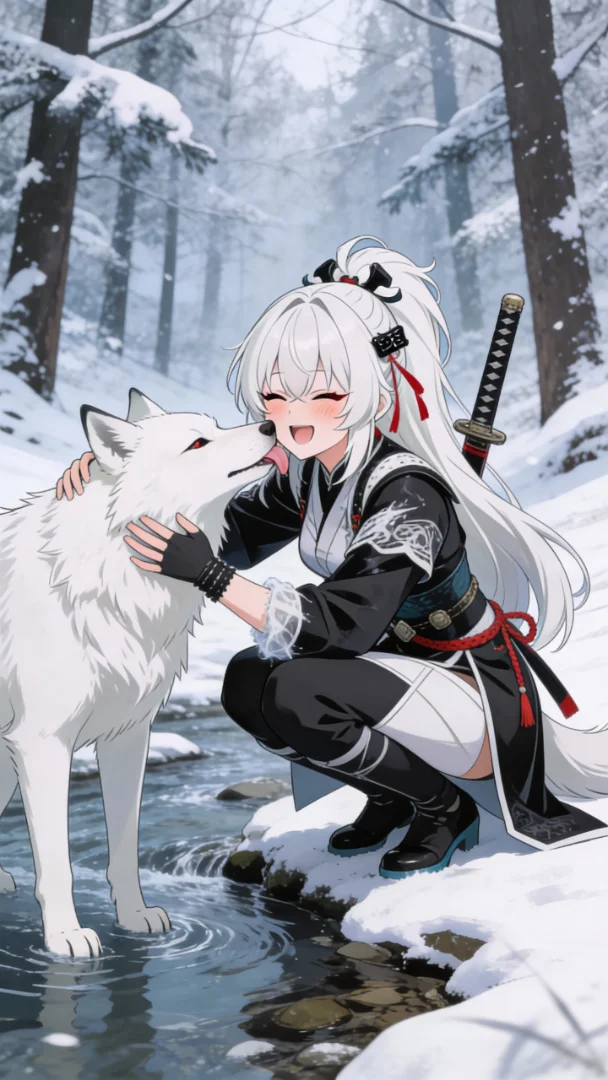 Kyguxia makes a new friend 🗻🐺⛩️