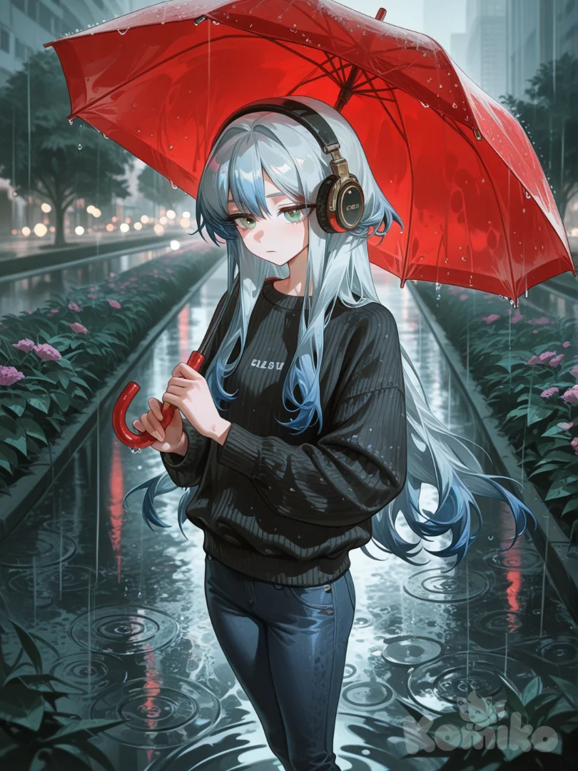 Girl in the rain