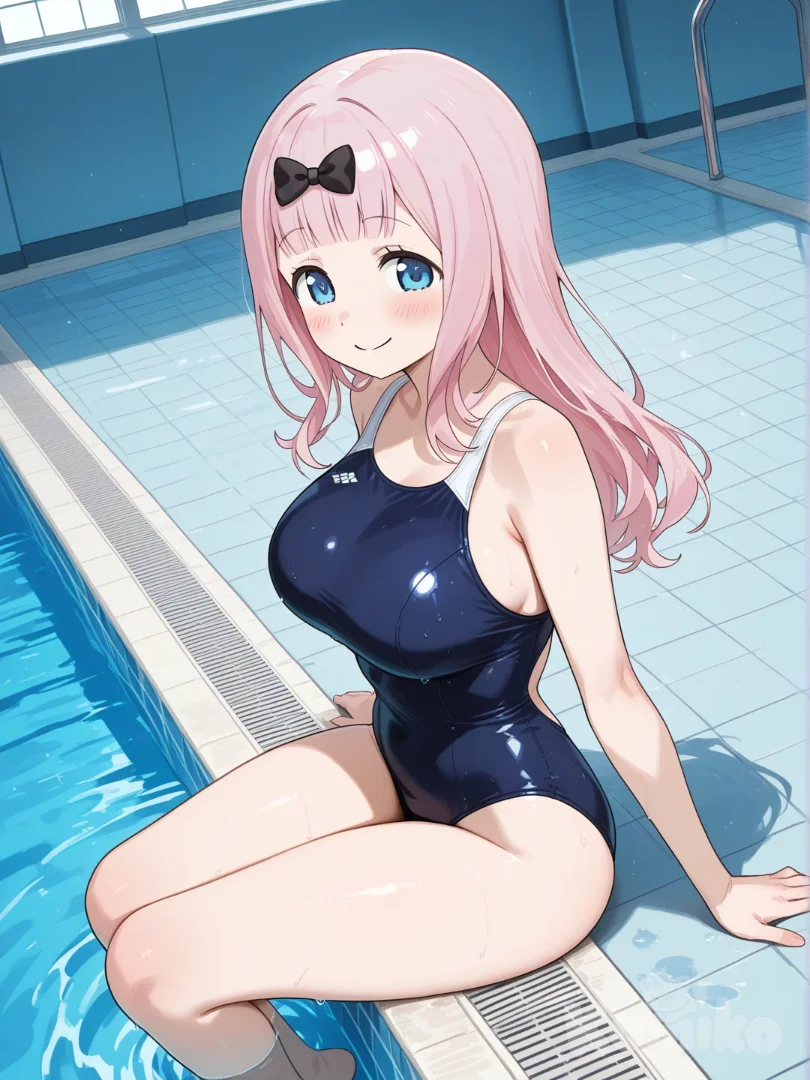 Fujiwara in the pool