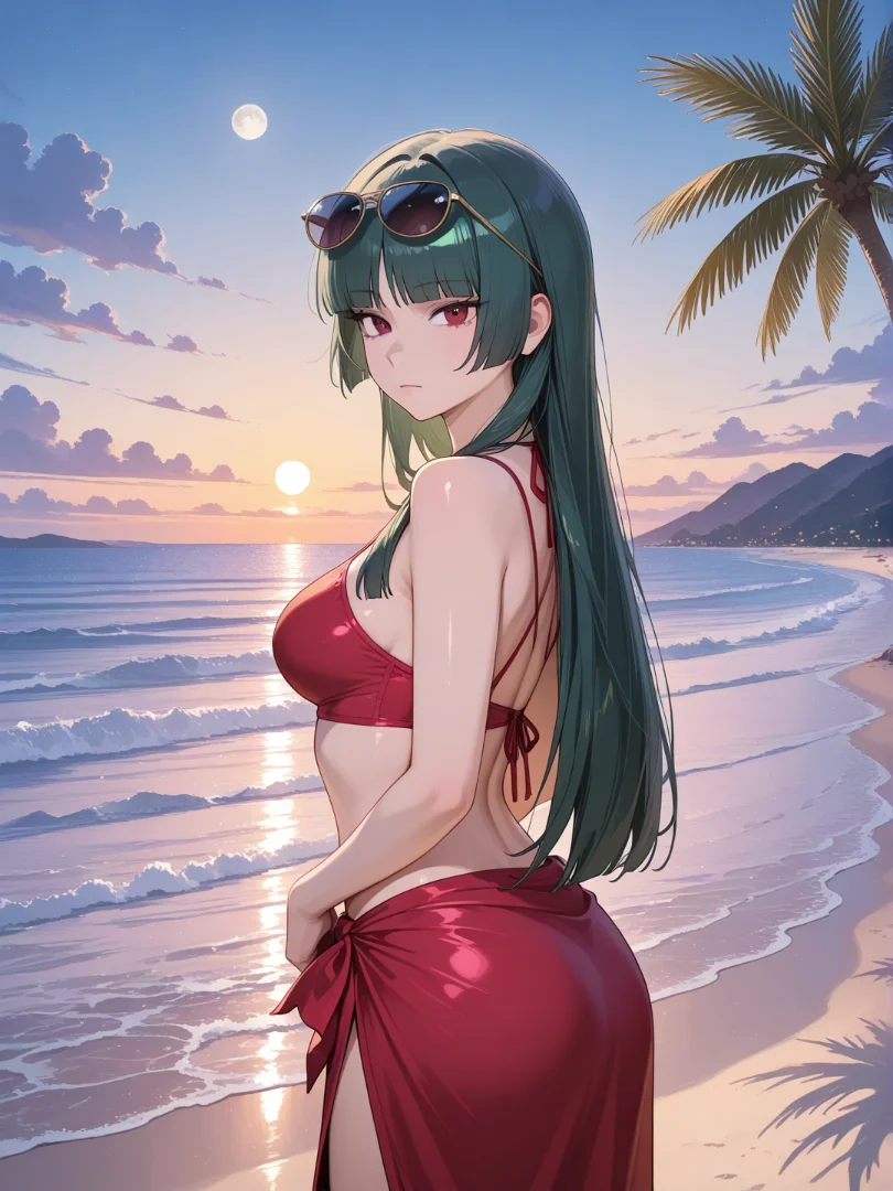 Sabrina, alone en la playa