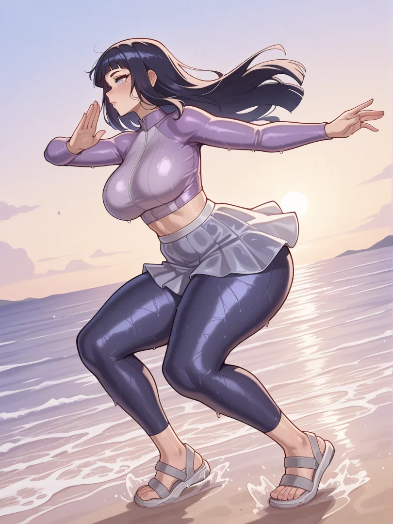 Hinata: Entrenamiento en la Playa 