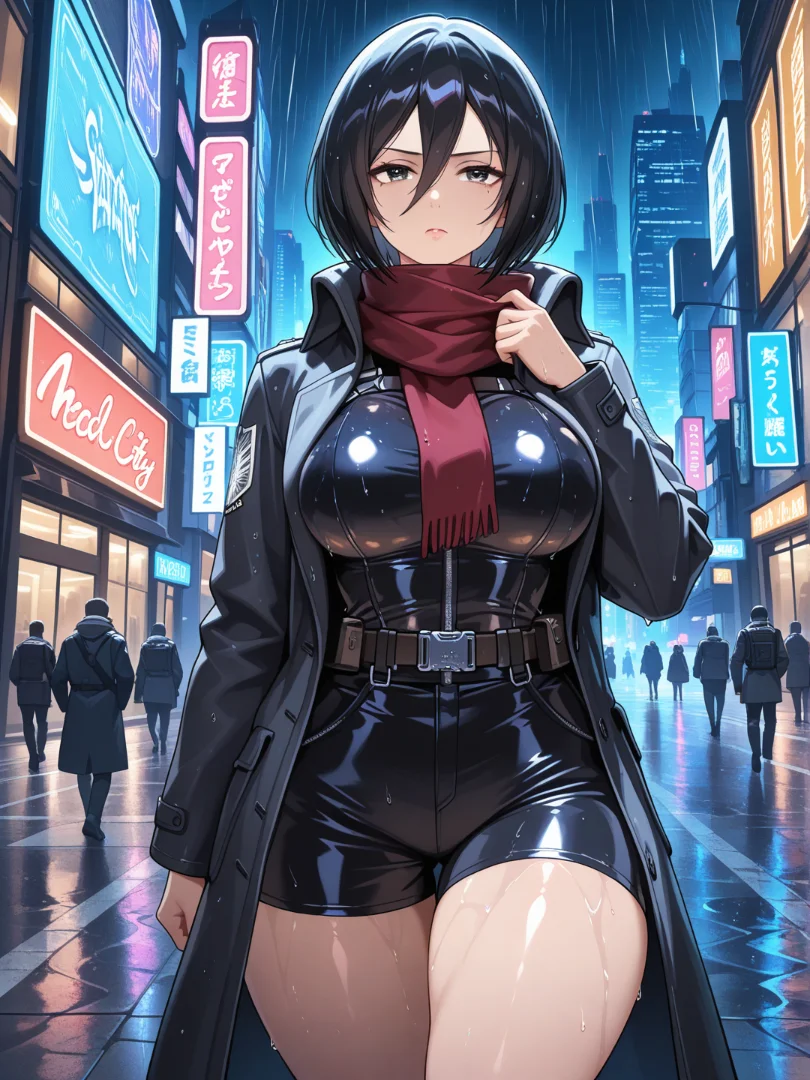 Mikasa: Lluvia y Neon