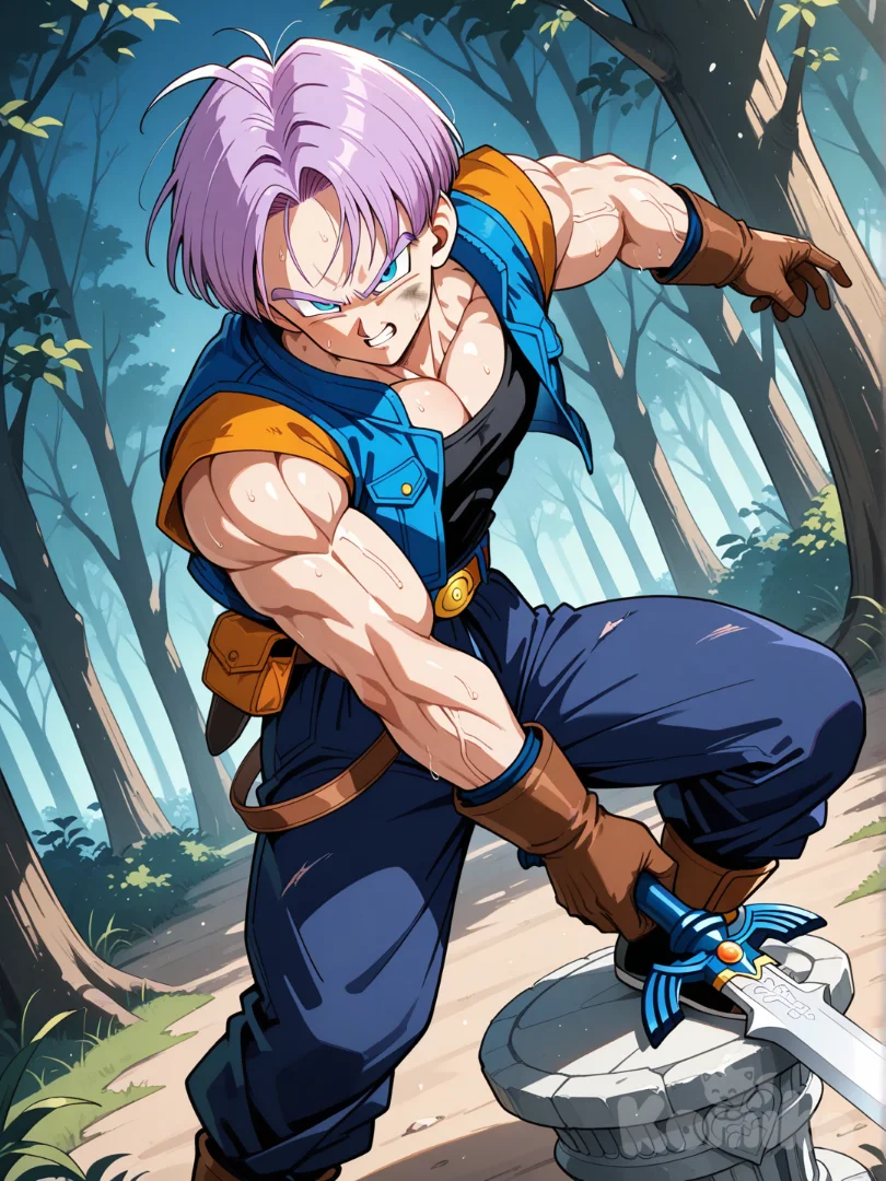 Trunks with Master Sword