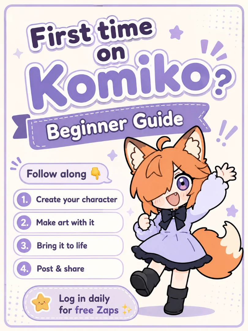 🎨 First time on Komiko? Follow along 👇