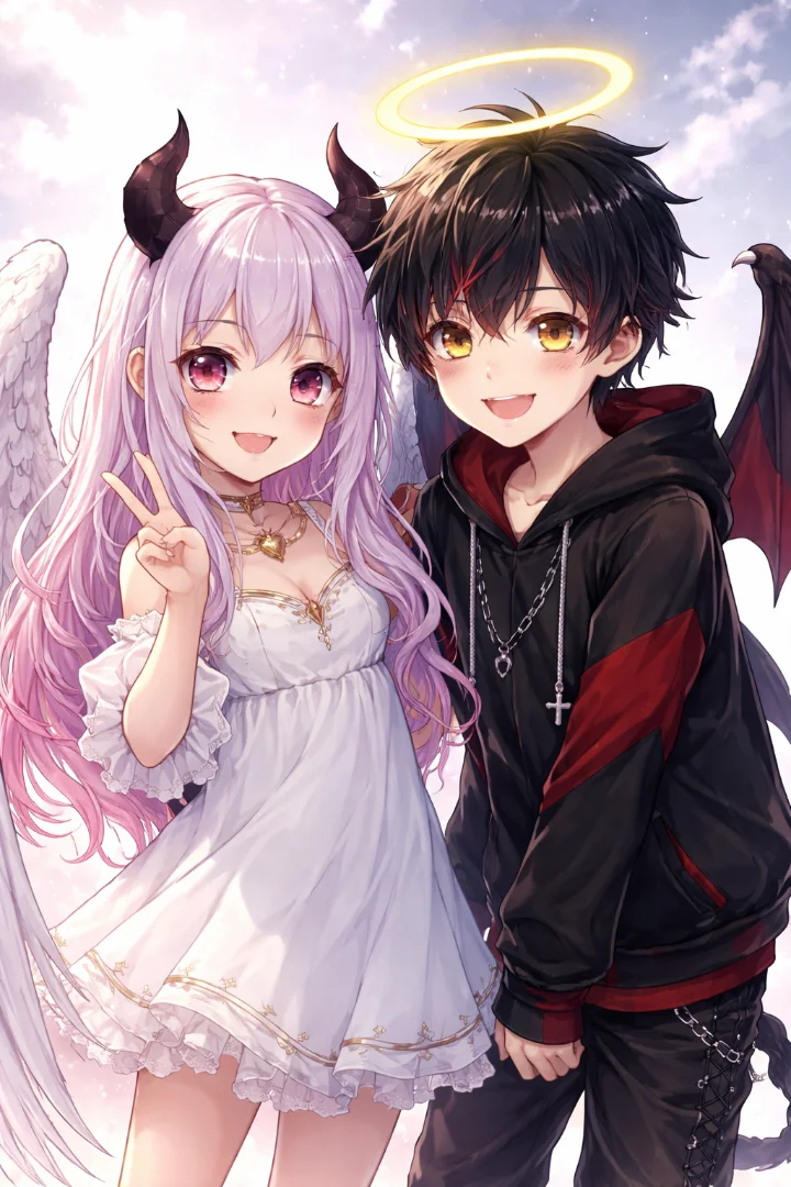 Couple Angel and Demon