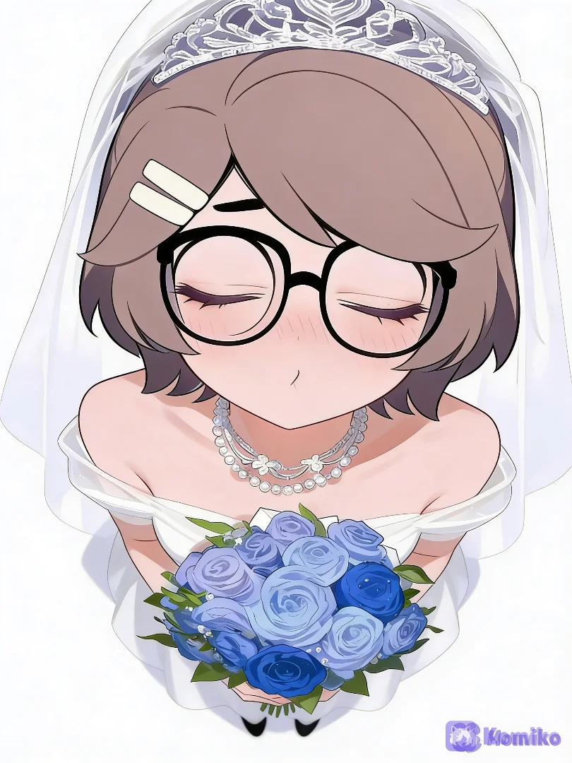 Winky's Shy Bride with Blue Roses 💙👰