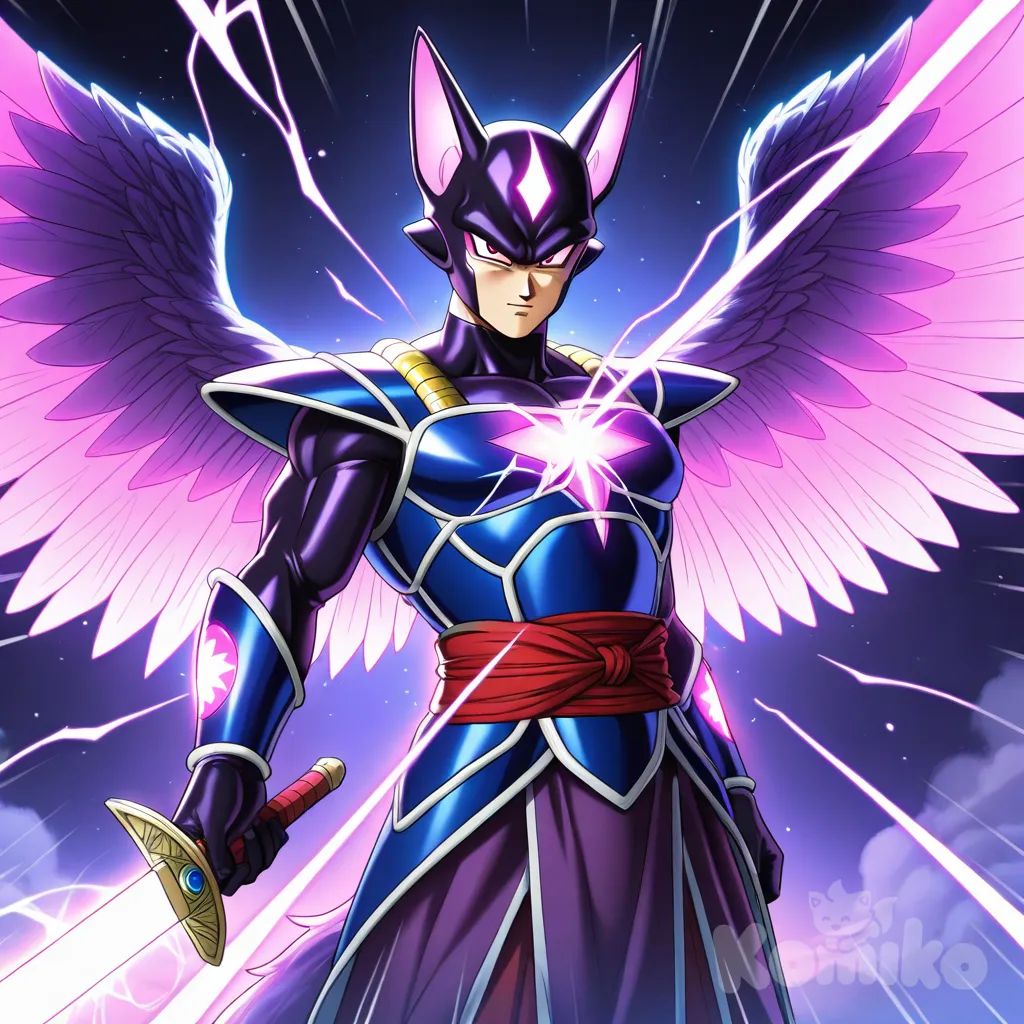 A heroic lightning swordsman 