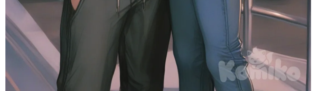 1boy and 1girl, 2people, [semi-realistic-portrait-style], kissing, blush, one eye closed, hoodie, casual pants, blonde hair, spiky hair, high ponytail, full body, twilight, blue sky, ferris wheel