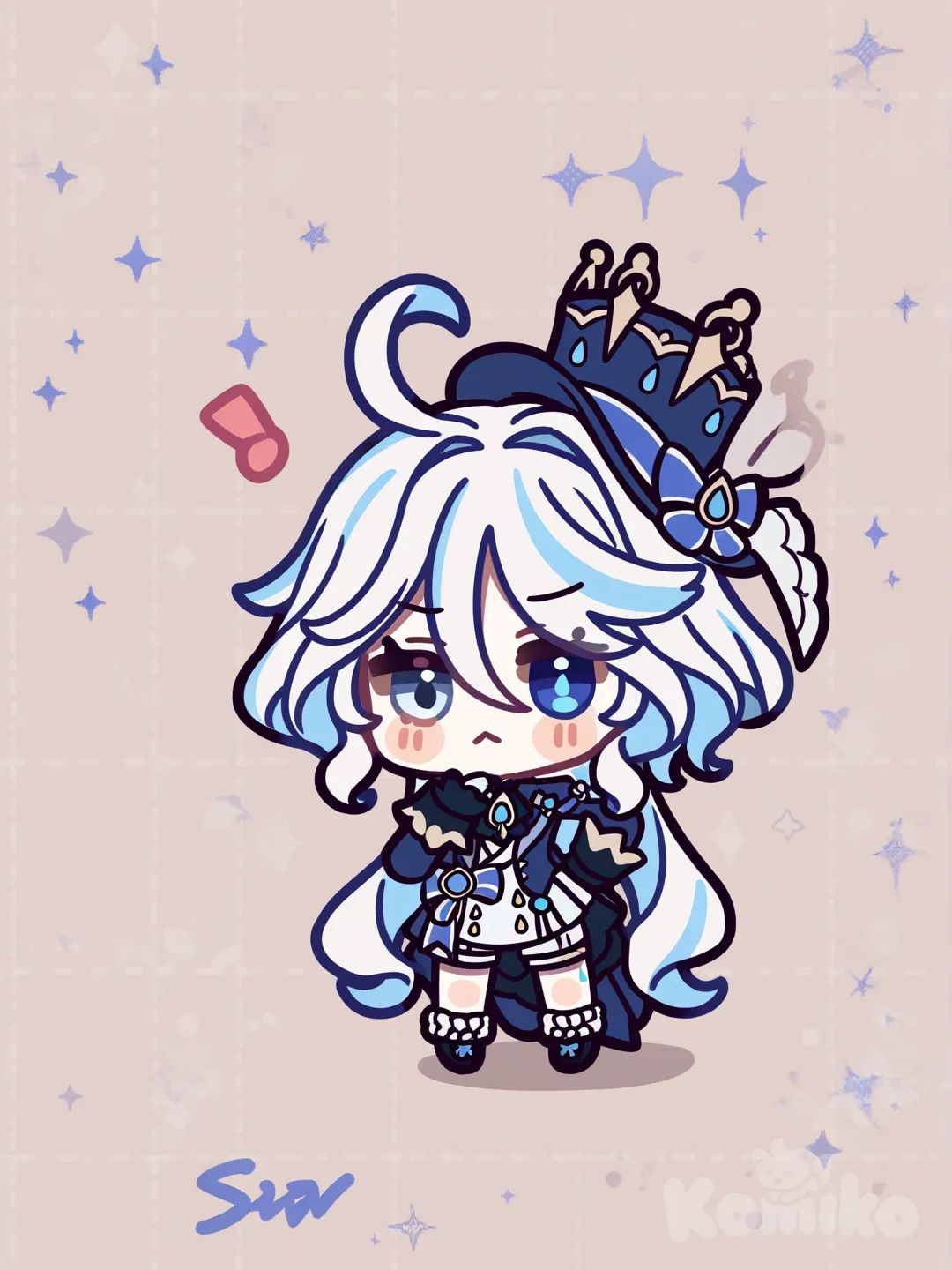 [glossy-chibi-style], Furina (Genshin Impact)
