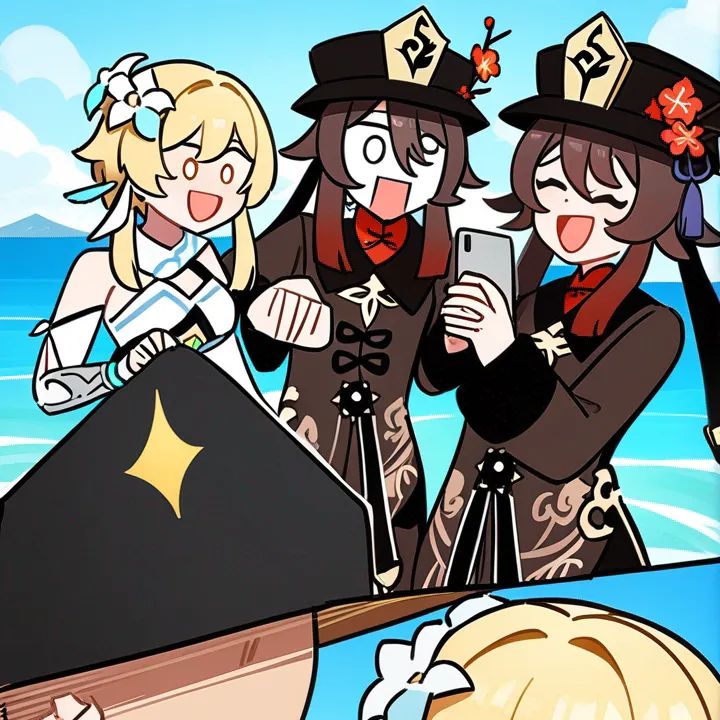 Friends making fun 