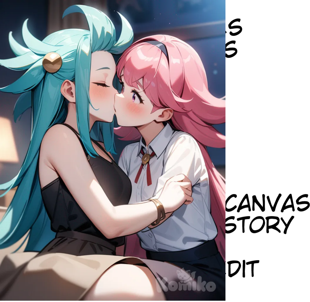 Rosa (Pokemon), Hilda (Pokemon), 2girls, yuri , Kissing
